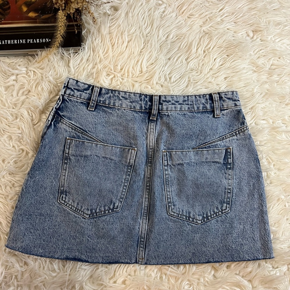 NWT Zara Denim Lacing detail Mini Skirt - Picture 4 of 8